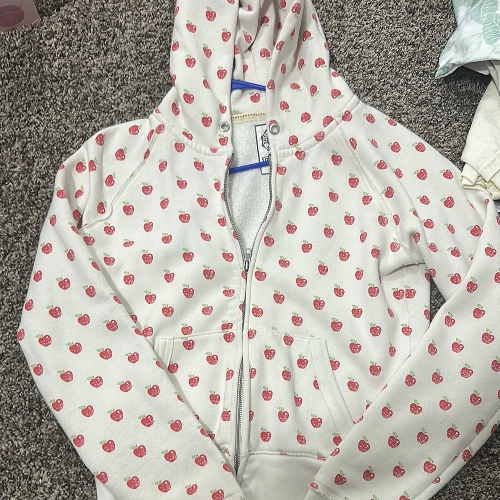 Victoria's Secret Red and White Heart Print Jacket